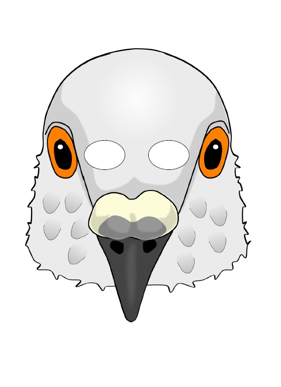 Çocuklar İçin  Kuş Hazır Maske Şablonları 